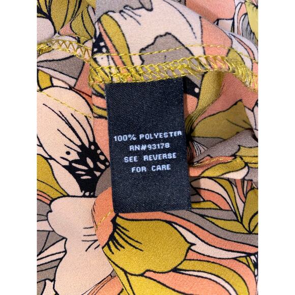 Premise EUC size Small Floral Pink Gray Green Blouse 0 - Picture 10 of 11